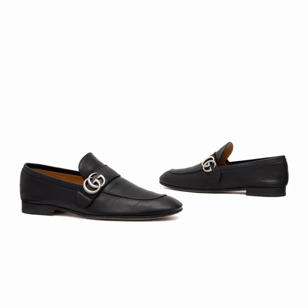 1.2k.$ GUCCI 450853 Men’s GG Marmont Loafers in Black Leather 41.5 EUR US 8.5